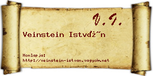 Veinstein István névjegykártya